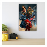 Placa Decorativa Mdf 30x40cm Liga Da Justiça Batman Flash