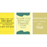 Placa Decorativa Mdf Frase Motivacional Mod 2 kit Com 3