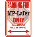 Placa Decorativa Mp Lafer Parking Only Estacionamento