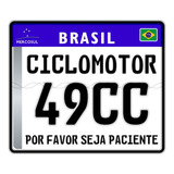 Placa Decorativa Para Ciclomotor Moto Bike 20x17cm