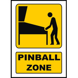 Placa Decorativa Pinball Zone Fliperama, Caval Negro, Shark