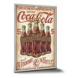 Placa Decorativa Propaganda Antiga Coca Cola 60 X 42 Cm E