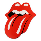 Placa Decorativa Recorte Música Rolling Stones 37x32 Cm