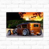 Placa Decorativa Rot Hod Vintage Car Carro Antigo Garage