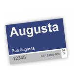 Placa Decorativa Rua Augusta