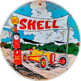 Placa Decorativa Super Shell Propaganda Antiga Enferrujada
