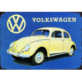 Placa Decorativa Vintage Fusca