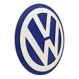 Placa Decorativa Volks Logo 3d Alto