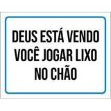 Placa Deus Esta Vendo