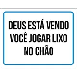Placa Deus Esta Vendo