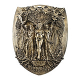 Placa Deusa Triplice Trivia Altar Wicca Resina 36cm Pagã