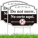Placa Do Not Mow -preto-