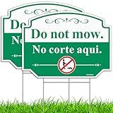Placa Do Not Mow -verde-