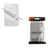 Placa E Espátula Em Aço Inox P Maquiagem Macrilan Ac 04