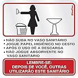 Placa Em Alumínio 15 X 15 Cm Procedimento Sanitário Feminino SINALIZE 120AI Prata