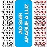 Placa Em Aluminio 15X15 Cm Etiqueta De Voltagens 110 220V SINALIZE 120AH Prata