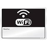 Placa Em Alumínio 16X23 Cm Wifi Coloque A Sua Senha SINALIZE 150AR Prata