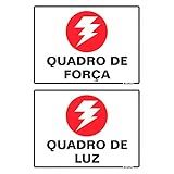 Placa Em Poliestireno 20X30 Cm Quadro De Força E Luz SINALIZE 250AX Branca