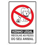 Placa Em Poliestireno 20x30 Cm - Vizinho Legal, Sinalize, 250cp, Branca