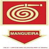 Placa Em PVC Mangueira Sinalize Vermelha 20 X 30 Cm