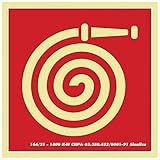 Placa Em PVC   Rota De Fuga   Hidrante Mangueira  Sinalize  Vermelha  15 X 15 Cm  Pacote De 1