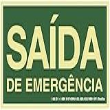 Placa Em Rota De Fuga Saída De Emergência  Sinalize  Verde  15 X 30 Cm  Pacote De 1