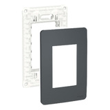 Placa Espelho 4x2 3 Modulos Stellar Black Orion Suporte