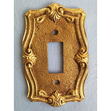 Placa Espelho Colonial Bronze Bordas Decoradas 4x2 Colonial