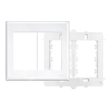 Placa Espelho Suporte 4x4 6 Módulos Evidence Fame Cod 2893 Cor Branco