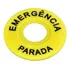 Placa Etiqueta P/ Botao De Emergencia 60x22mm - 10un