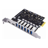Placa Expansão Pci Express P Usb 3 2 Tipo C Adaptador Hub