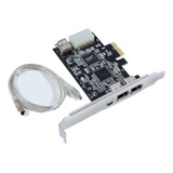 Placa Firewire 4 Portas Pcie X1 Texas Instruments +cabo 1,2m