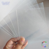 Placa Folha Petg Cristal Transparente 1mm X 80cm X 50cm