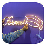 Placa Formei E Capelo Led Luminoso Letreiro Neon Formandos
