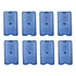 Placa Gelo x Gel Reutilizável 500ml Kit C  8 Unid 17x10x3cm Cor Azul