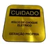 Placa Geraçao Própria Cpfl 13x13 (cuidado) Risco De Choque