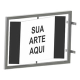 Placa Giratória Propaganda Metalon E Aço Galvanizado 25x20cm