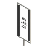 Placa Giratória Propaganda Metalon E Aço Galvanizado 25x80cm
