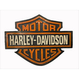 Placa Harley Davidson Em Resina Preto