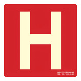 Placa Hidrante 20x20cm Fotoluminescente