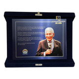 Placa Homenagem formatura Aço Inox Estojo De Veludo 20x15cm