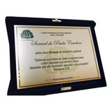 Placa Homenagem Pastor