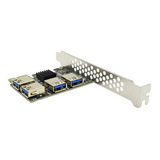 Placa Hub Usb Mineração Pci e 1x Para 4x Pce4pce a01