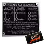 Placa Identificação Câmbio 4 Marchas Willys