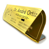 Placa Identificação Mesa Personalizada 1unid Luxo Espelhada