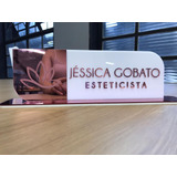 Placa Identificação Mesa Personalizada Com Sua Logo Acrílico