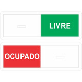 Placa Indicação Acrílico Trilho Porta Ocupado E Livre 20x7cm