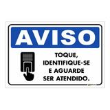 Placa Interfone Toque Identifique se E Aguarde Ser Atendido