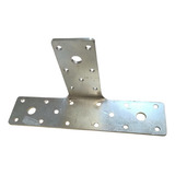 Placa Junção T 180x90x40x3mm Dobrada Galvanizada