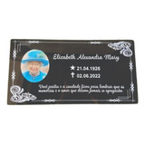 Placa Lápide Túmulo Jazigo Cemitério Impressão Acrílico Foto
